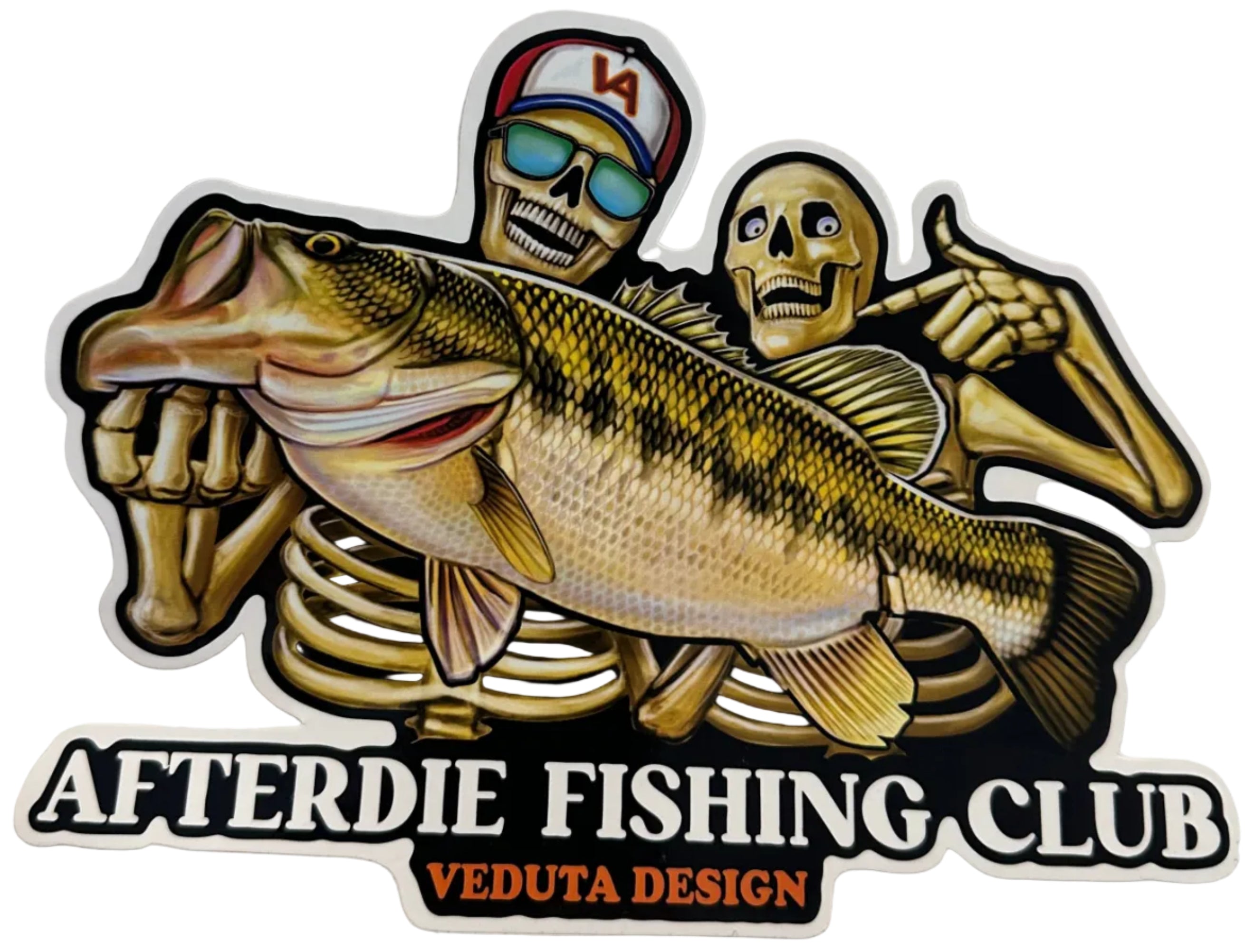 Large Fishing Sticker for Boats, Coolers & Outdoor Gear