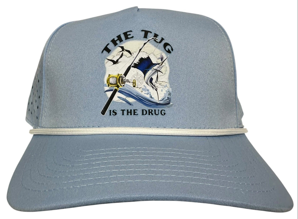 The Tug Is The Drug® Light Blue Performance Rope Hat