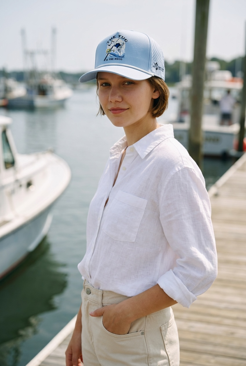 The Tug Is The Drug® Light Blue Performance Rope Hat