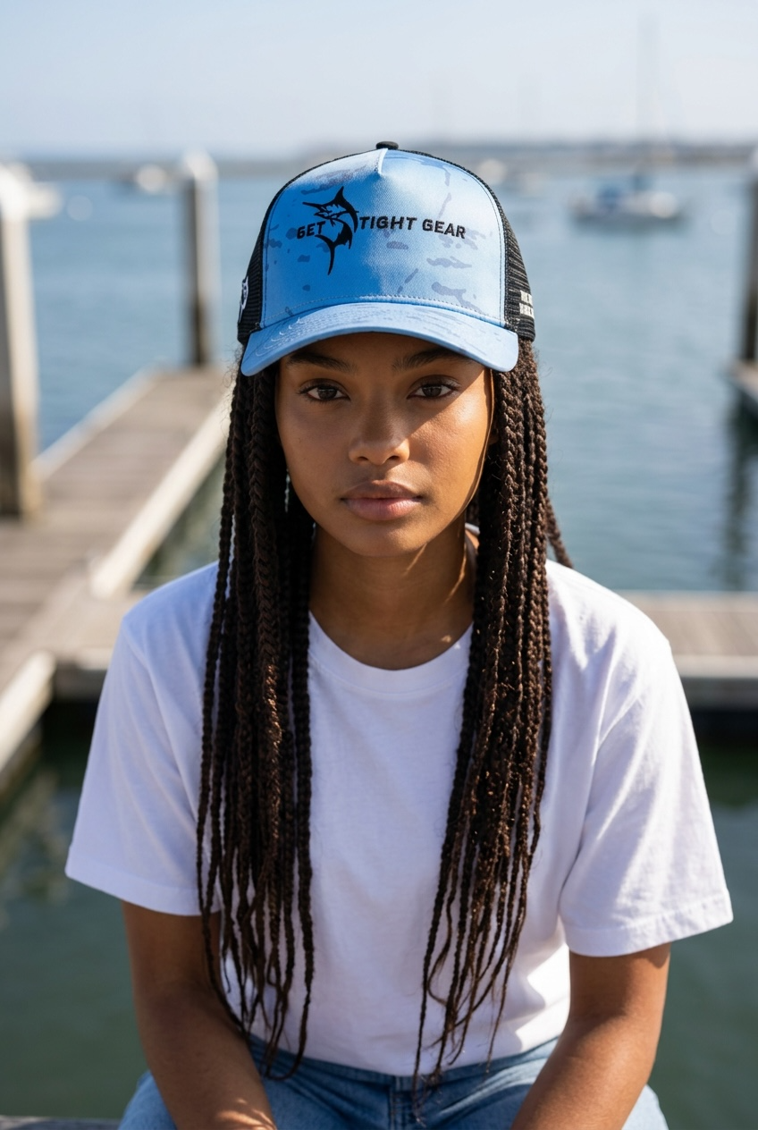 The Tug Is The Drug® Blue Camo Trucker Hat