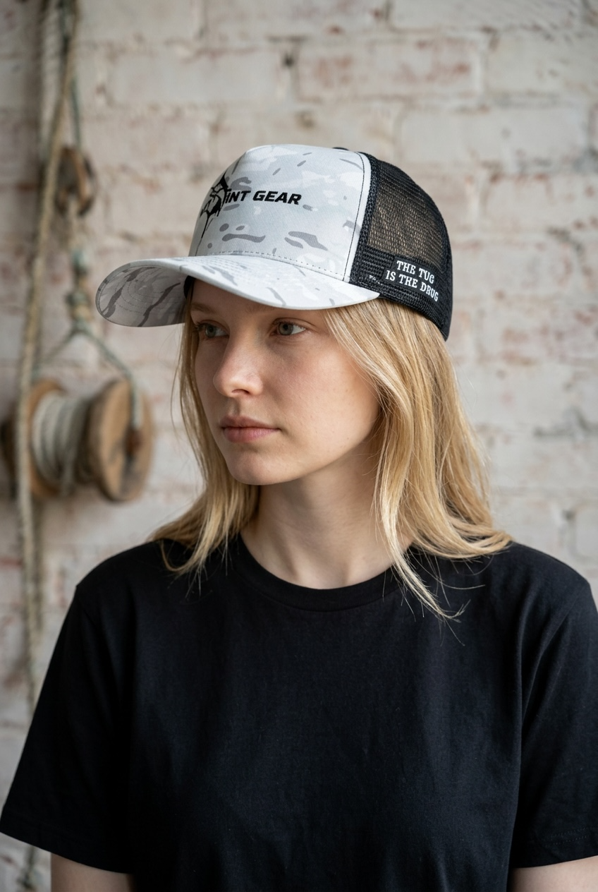 The Tug Is The Drug® Gray Camo Trucker Hat
