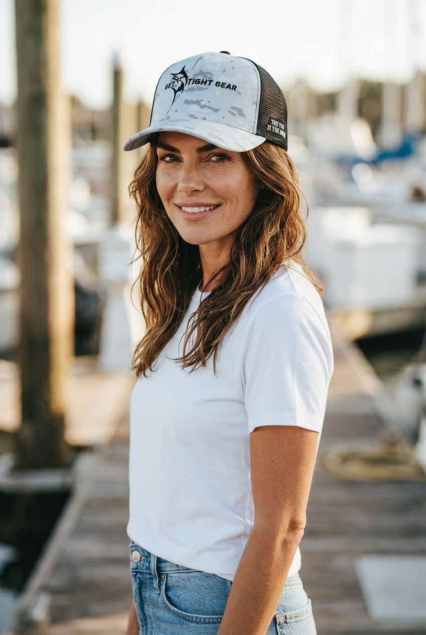 The Tug Is The Drug® Gray Camo Trucker Hat