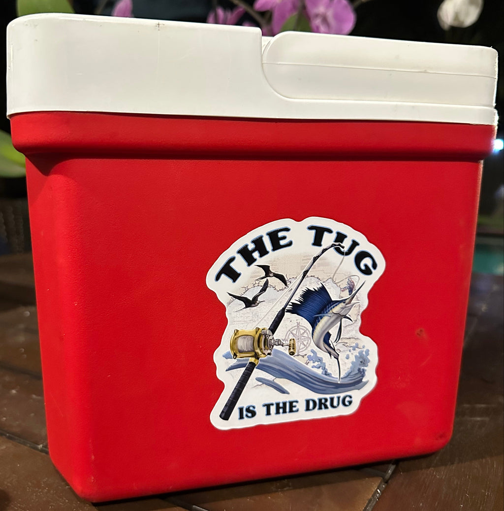 The Tug Is The Drug® Sailfish Elite Embossed Sticker