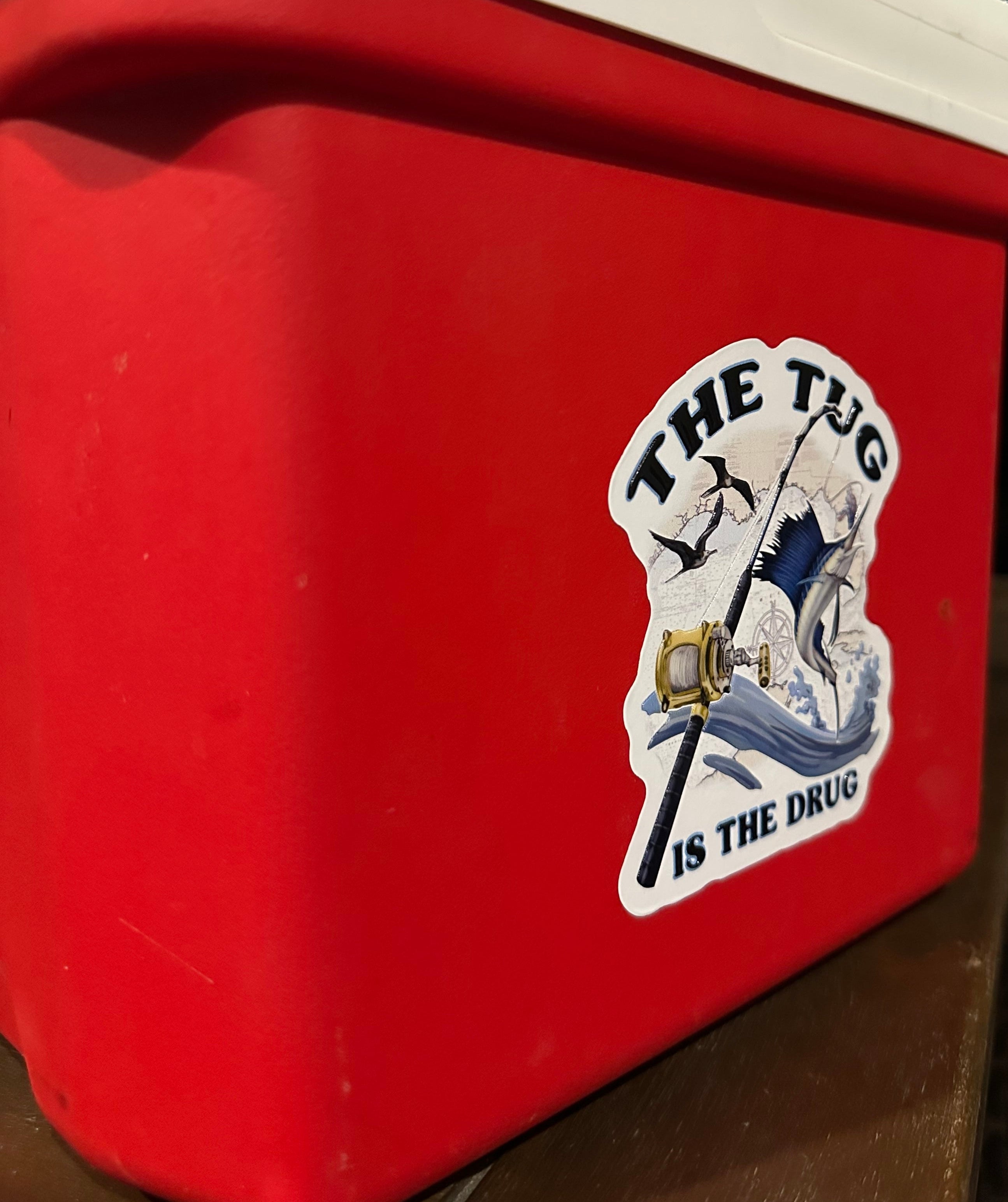 The Tug Is The Drug® Sailfish Elite Embossed Sticker
