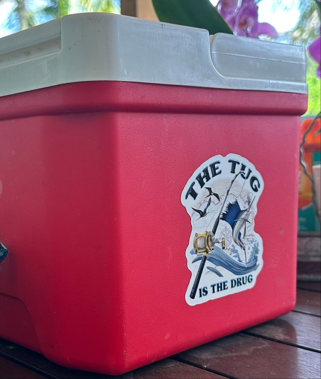 The Tug Is The Drug® Sailfish Elite Embossed Sticker