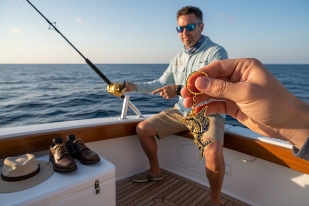 Sailfish Keychain – GTG Saltwater Series (Gold)