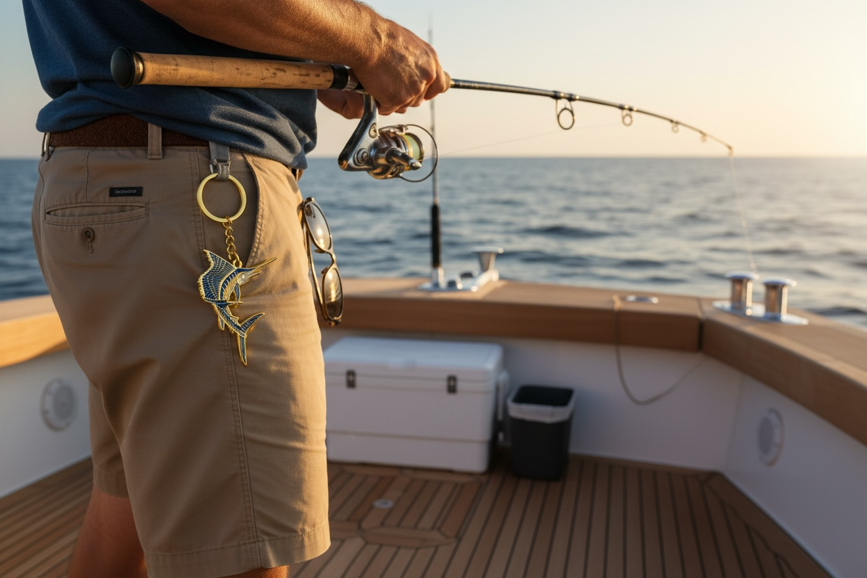 Sailfish Keychain – GTG Saltwater Series (Gold)