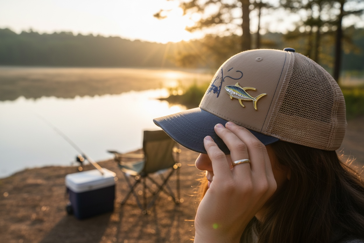The Tug Is The Drug® Yellowfin Tuna Enamel Hat Pin (Gold) – Saltwater Series
