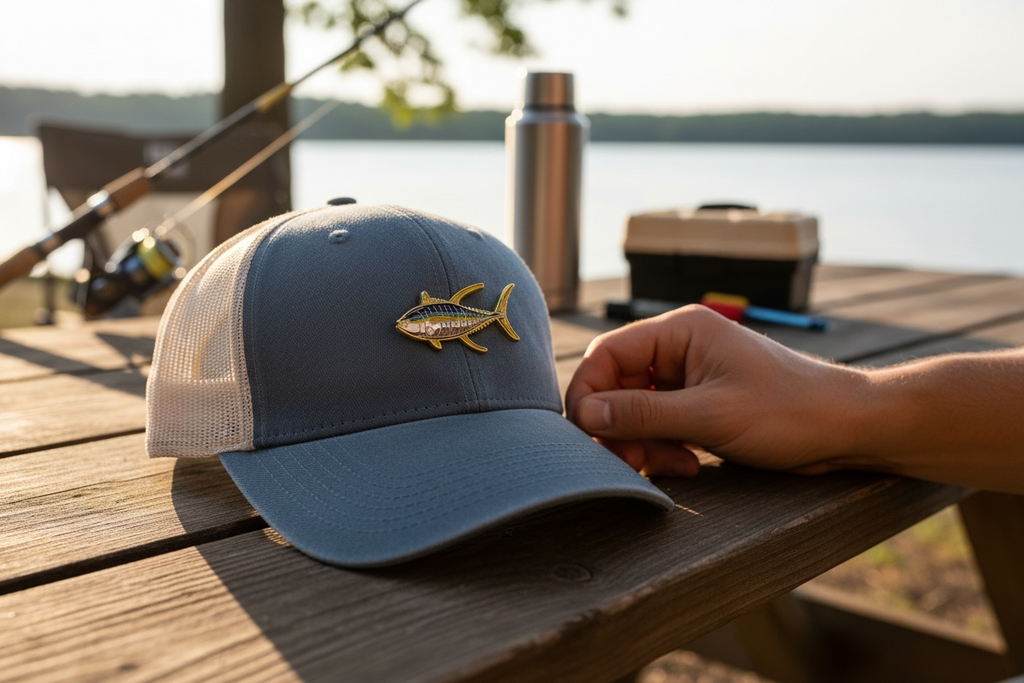 The Tug Is The Drug® Yellowfin Tuna Enamel Hat Pin (Gold) – Saltwater Series
